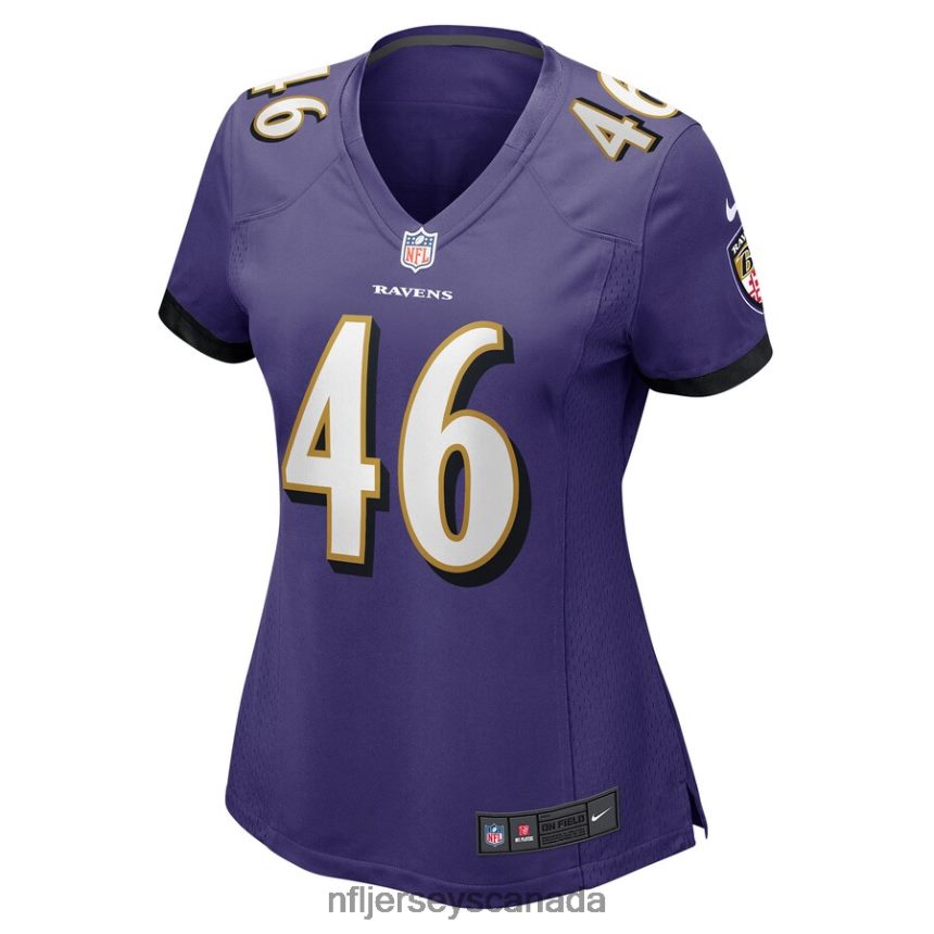 Women Baltimore Ravens Nick Moore Nike Purple Game Player Jersey Clothing NFL TBXFR66314