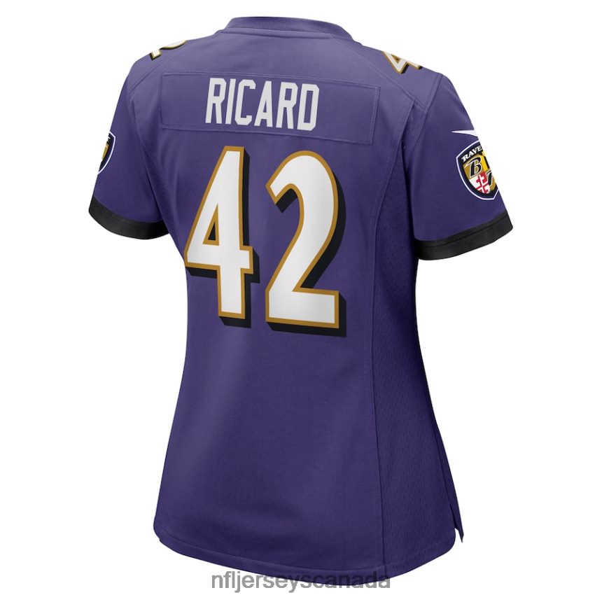 Women Baltimore Ravens Patrick Ricard Nike Purple Game Jersey Clothing NFL TBXFR64599