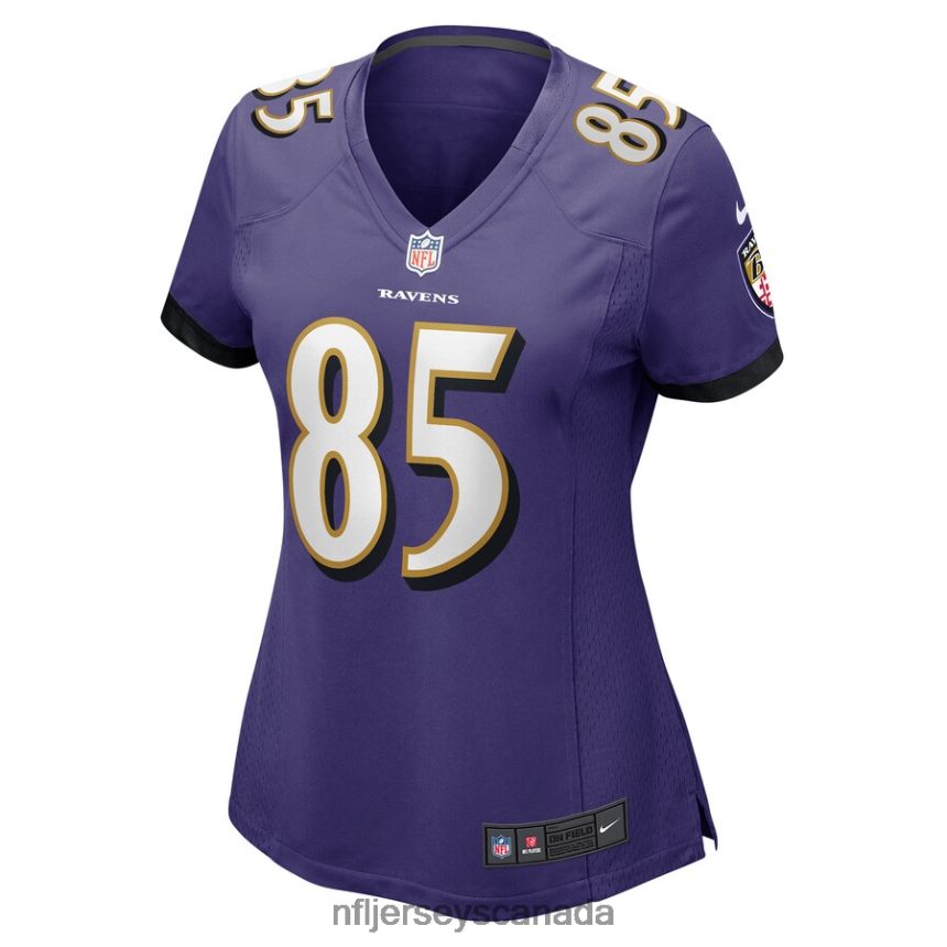 Women Baltimore Ravens Shemar Bridges Nike Purple Player Game Jersey Clothing NFL TBXFR66238