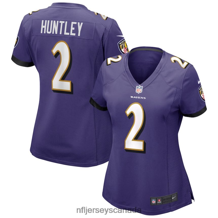 Women Baltimore Ravens Tyler Huntley Nike Purple Game Jersey Clothing NFL TBXFR64257
