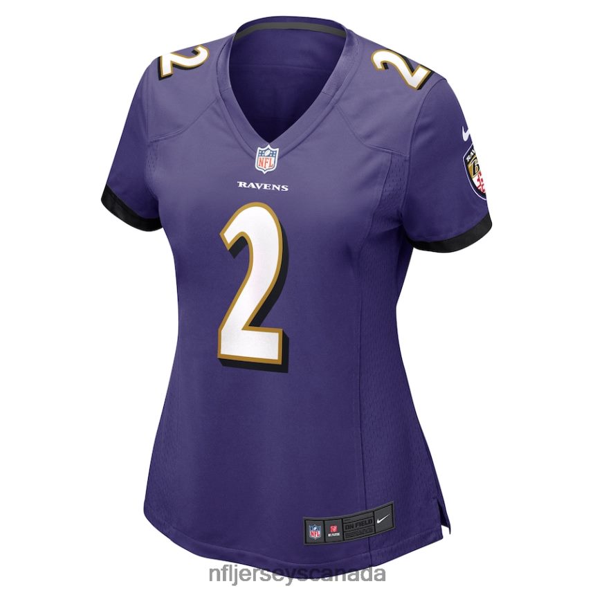 Women Baltimore Ravens Tyler Huntley Nike Purple Game Jersey Clothing NFL TBXFR64257