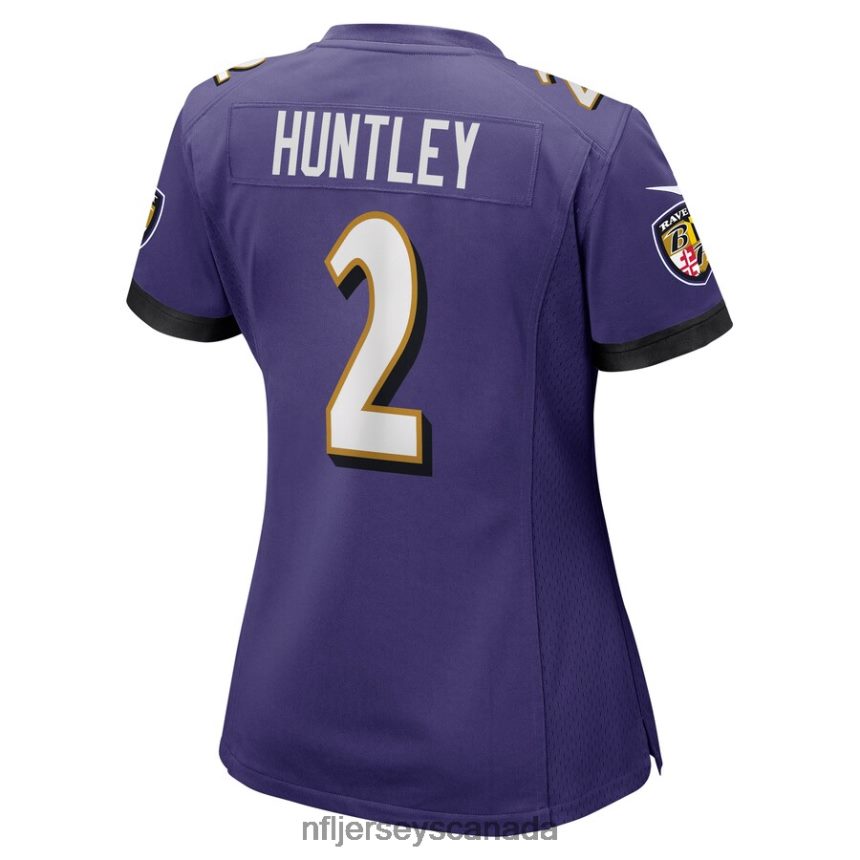 Women Baltimore Ravens Tyler Huntley Nike Purple Game Jersey Clothing NFL TBXFR64257