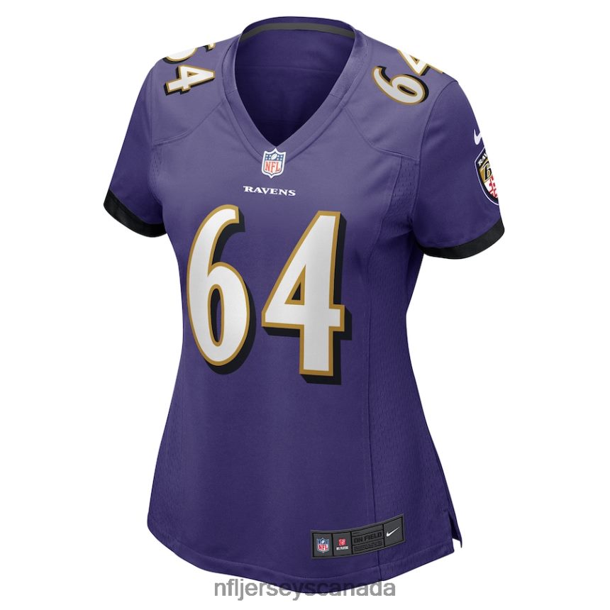 Women Baltimore Ravens Tyler Linderbaum Nike Purple Player Game Jersey Clothing NFL TBXFR66592