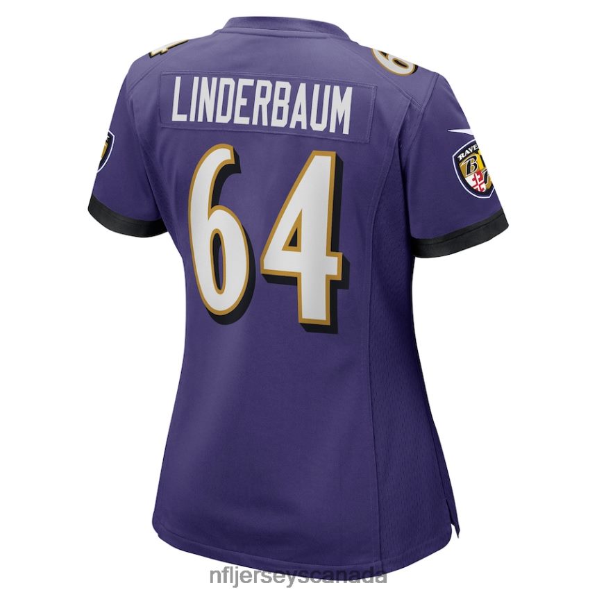 Women Baltimore Ravens Tyler Linderbaum Nike Purple Player Game Jersey Clothing NFL TBXFR66592