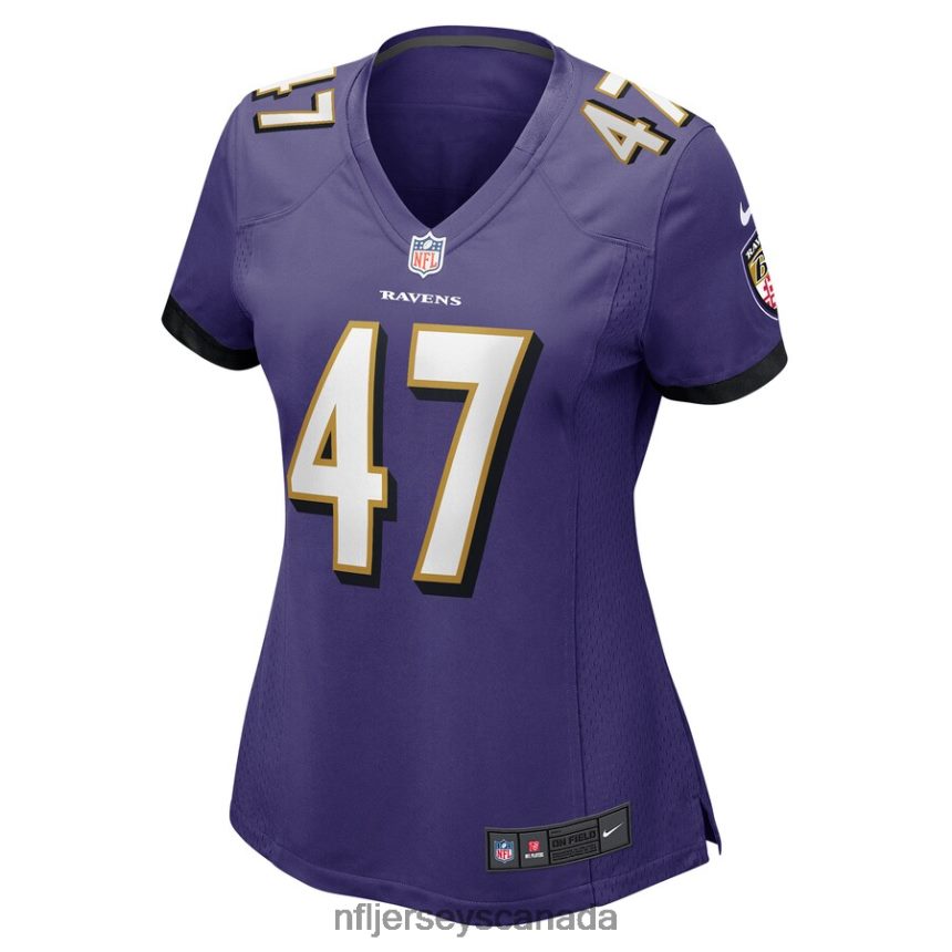 Women Baltimore Ravens Vince Biegel Nike Purple Player Game Jersey Clothing NFL TBXFR67004