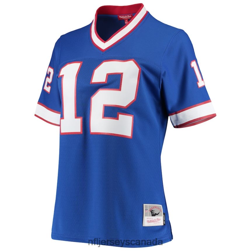 Women Buffalo Bills Jim Kelly Mitchell  Ness Royal 1990 Legacy Replica Jersey Clothing NFL TBXFR62130
