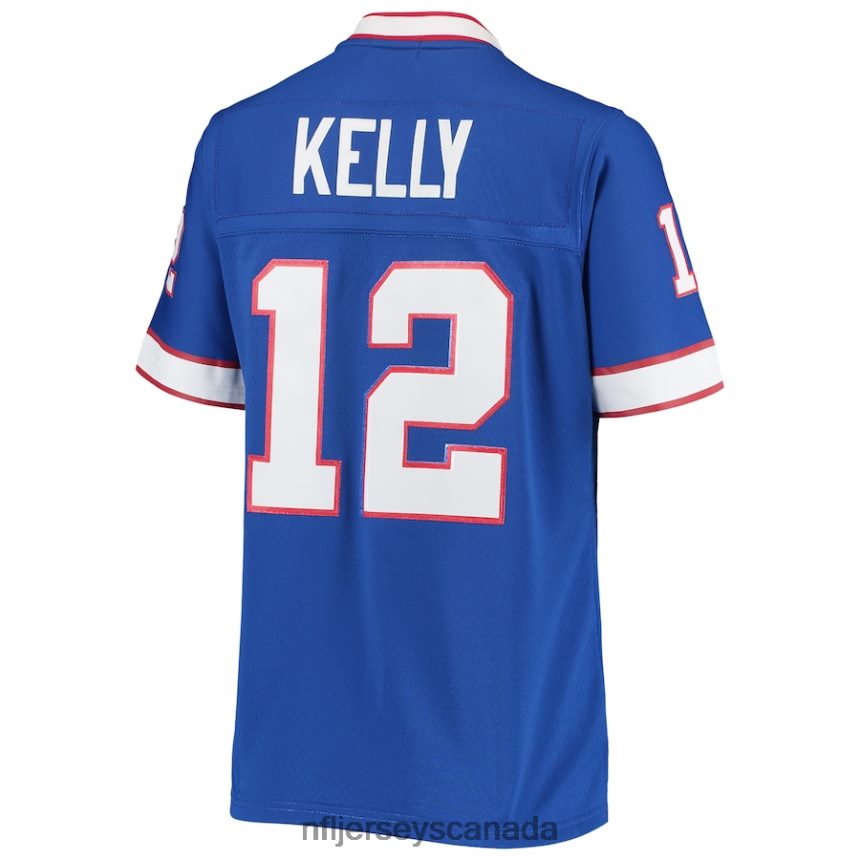 Women Buffalo Bills Jim Kelly Mitchell  Ness Royal 1990 Legacy Replica Jersey Clothing NFL TBXFR62130