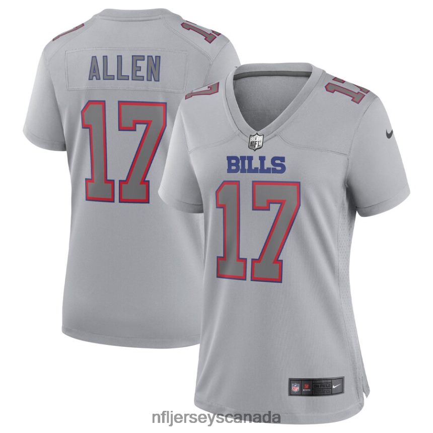 Women Buffalo Bills Josh Allen Nike Gray Atmosphere Fashion Game Jersey Clothing NFL TBXFR61344
