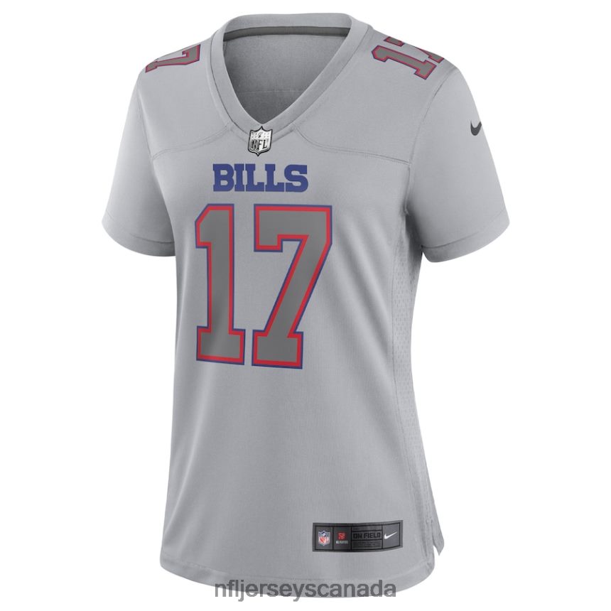 Women Buffalo Bills Josh Allen Nike Gray Atmosphere Fashion Game Jersey Clothing NFL TBXFR61344