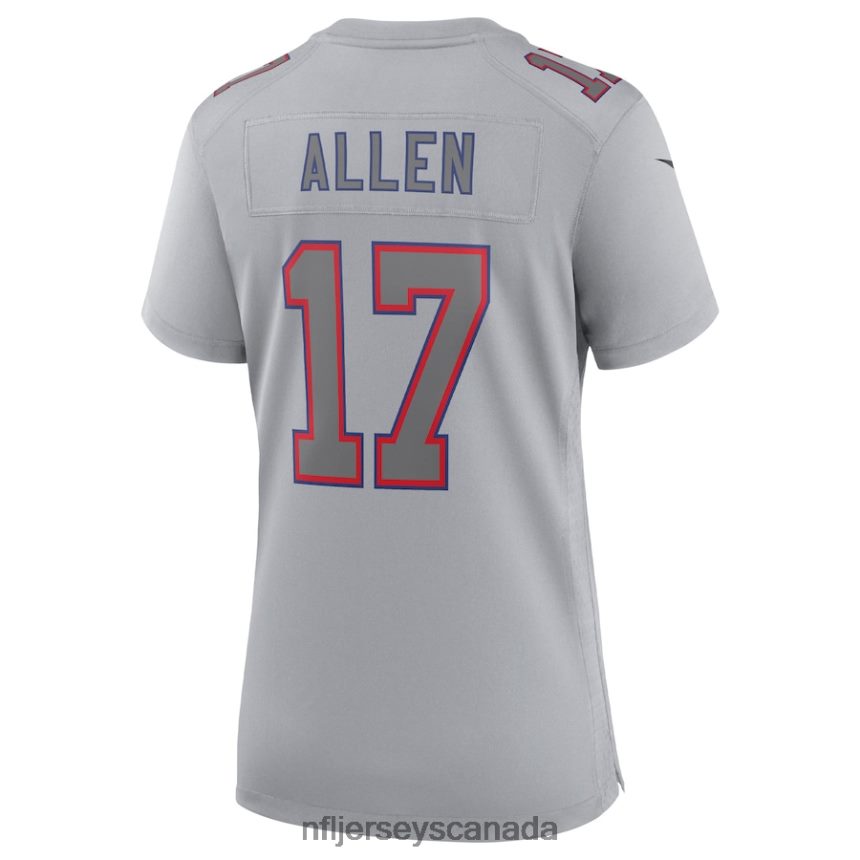 Women Buffalo Bills Josh Allen Nike Gray Atmosphere Fashion Game Jersey Clothing NFL TBXFR61344