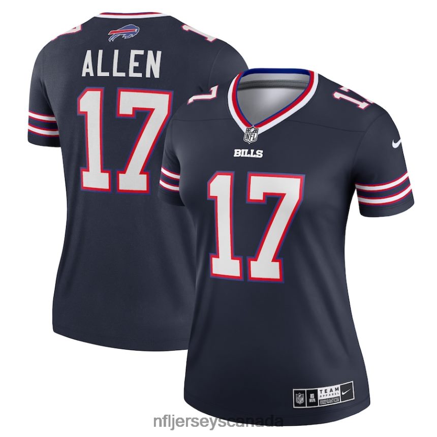 Women Buffalo Bills Josh Allen Nike Navy Inverted Legend Jersey Clothing NFL TBXFR64319