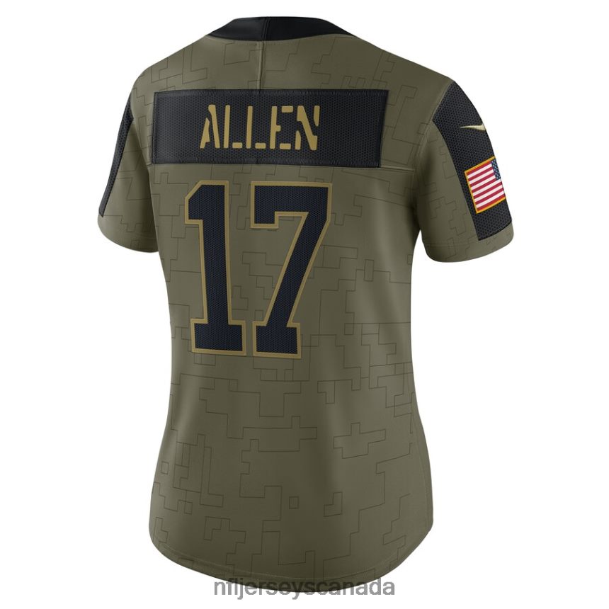 Women Buffalo Bills Josh Allen Nike Olive 2021 Salute To Service Limited Player Jersey Clothing NFL TBXFR62603