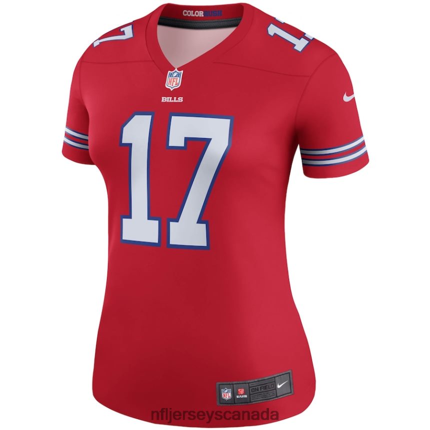 Women Buffalo Bills Josh Allen Nike Red Color Rush Legend Player Jersey Clothing NFL TBXFR6902
