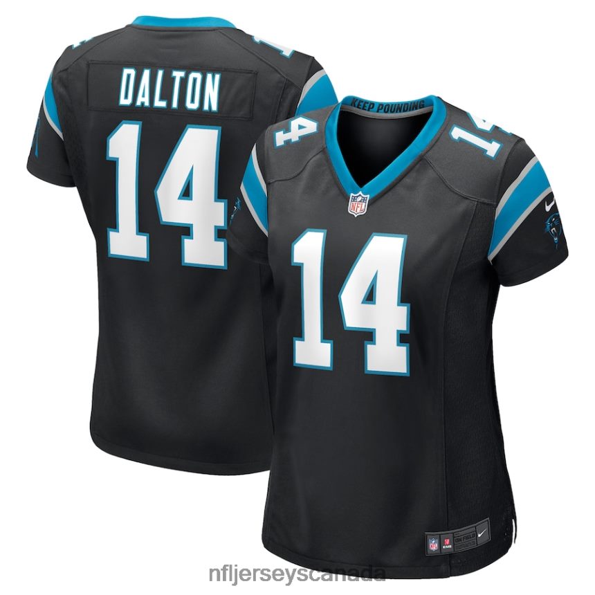 Women Carolina Panthers Andy Dalton Nike Black Game Player Jersey Clothing NFL TBXFR62788
