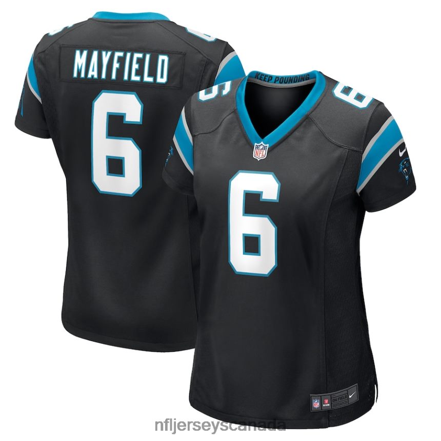 Women Carolina Panthers Baker Mayfield Nike Black Home Player Game Jersey Clothing NFL TBXFR64717