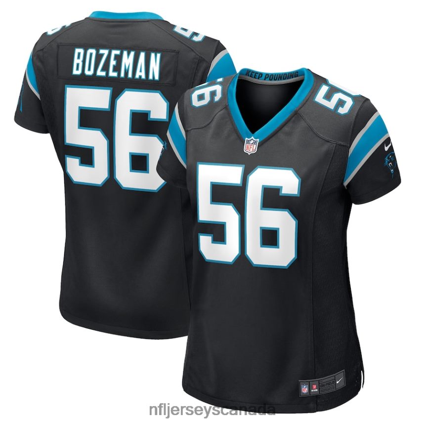 Women Carolina Panthers Bradley Bozeman Nike Black Game Player Jersey Clothing NFL TBXFR64714
