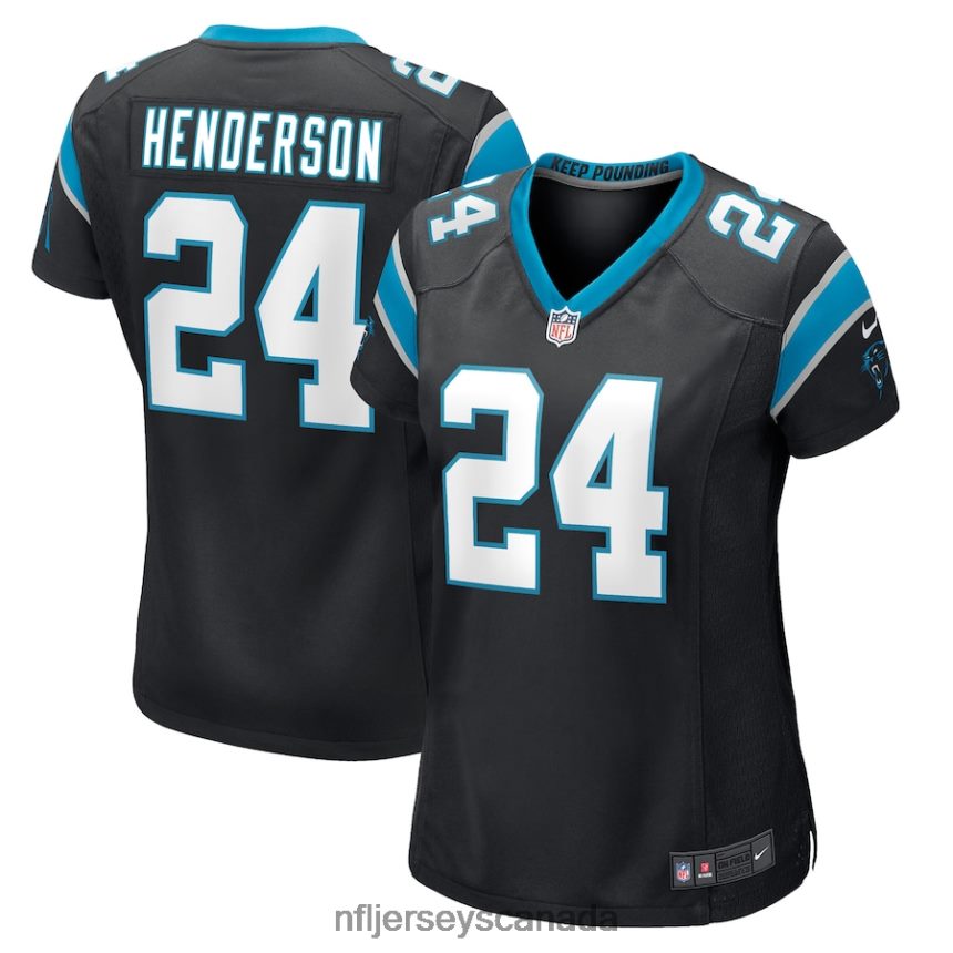 Women Carolina Panthers CJ Henderson Nike Black Game Player Jersey Clothing NFL TBXFR65483