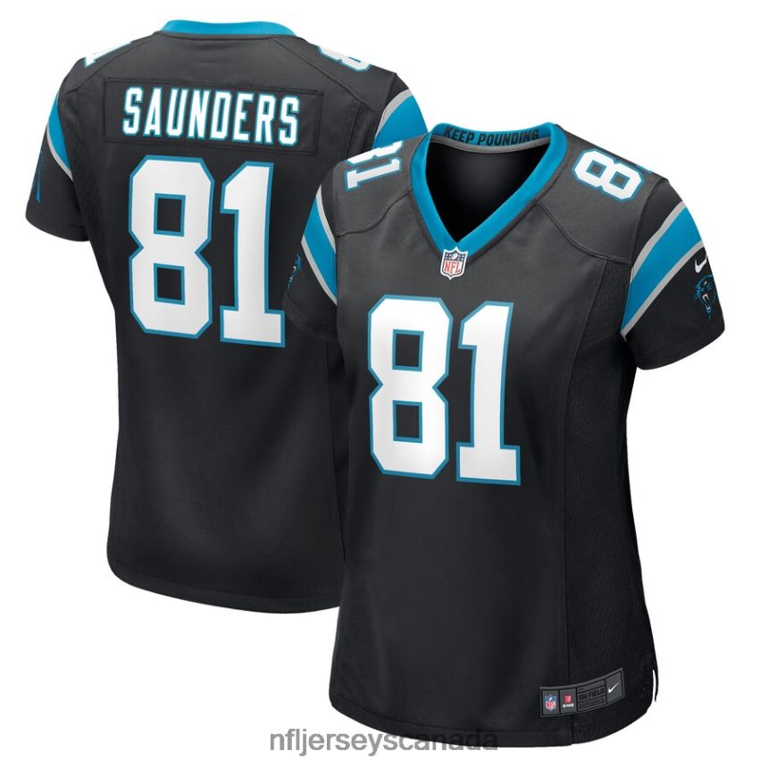 Women Carolina Panthers CJ Saunders Nike Black Game Player Jersey Clothing NFL TBXFR65479