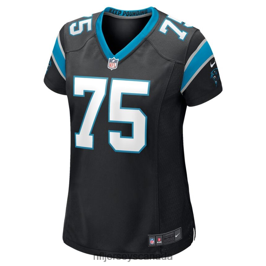 Women Carolina Panthers Cameron Erving Nike Black Game Jersey Clothing NFL TBXFR65473