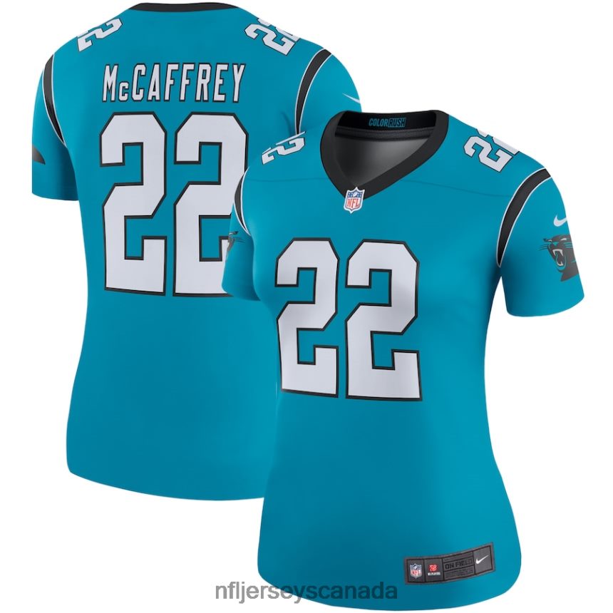 Women Carolina Panthers Christian McCaffrey Nike Blue Color Rush Legend Player Jersey Clothing NFL TBXFR63905