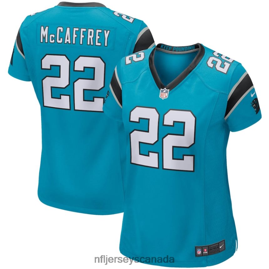 Women Carolina Panthers Christian McCaffrey Nike Blue Game Jersey Clothing NFL TBXFR63064