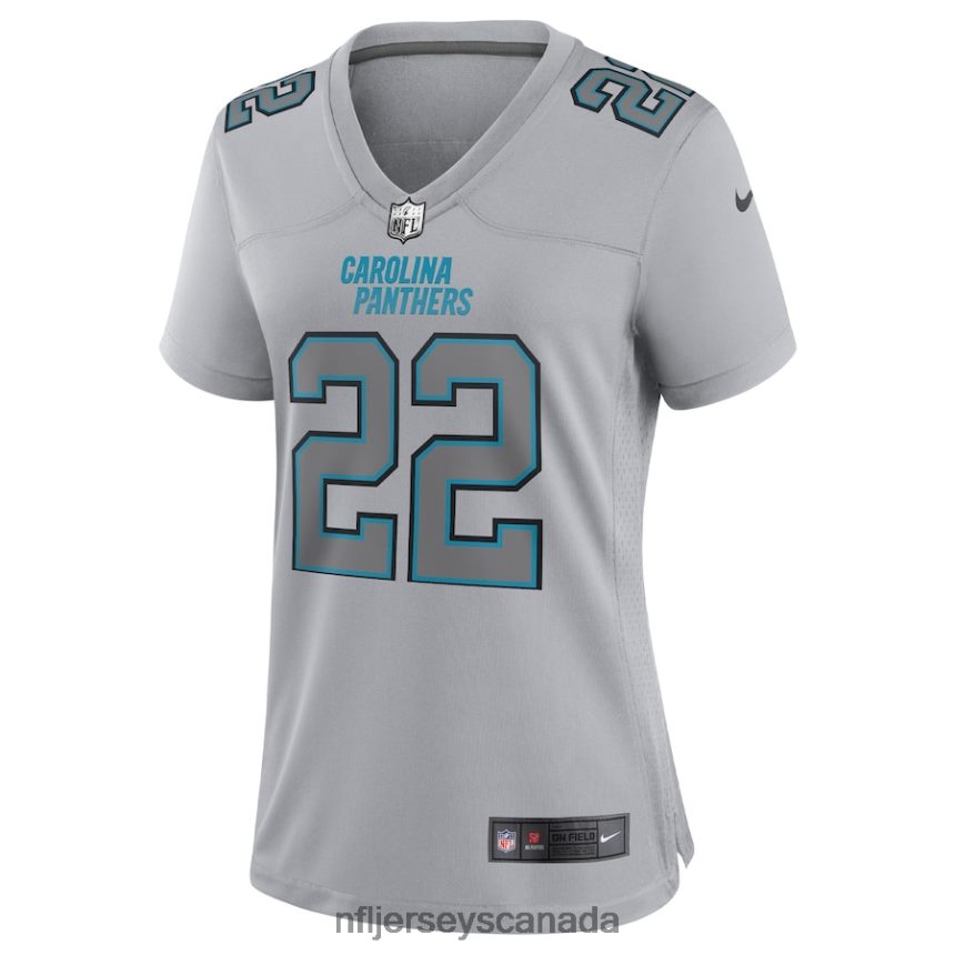 Women Carolina Panthers Christian McCaffrey Nike Gray Atmosphere Fashion Game Jersey Clothing NFL TBXFR62023