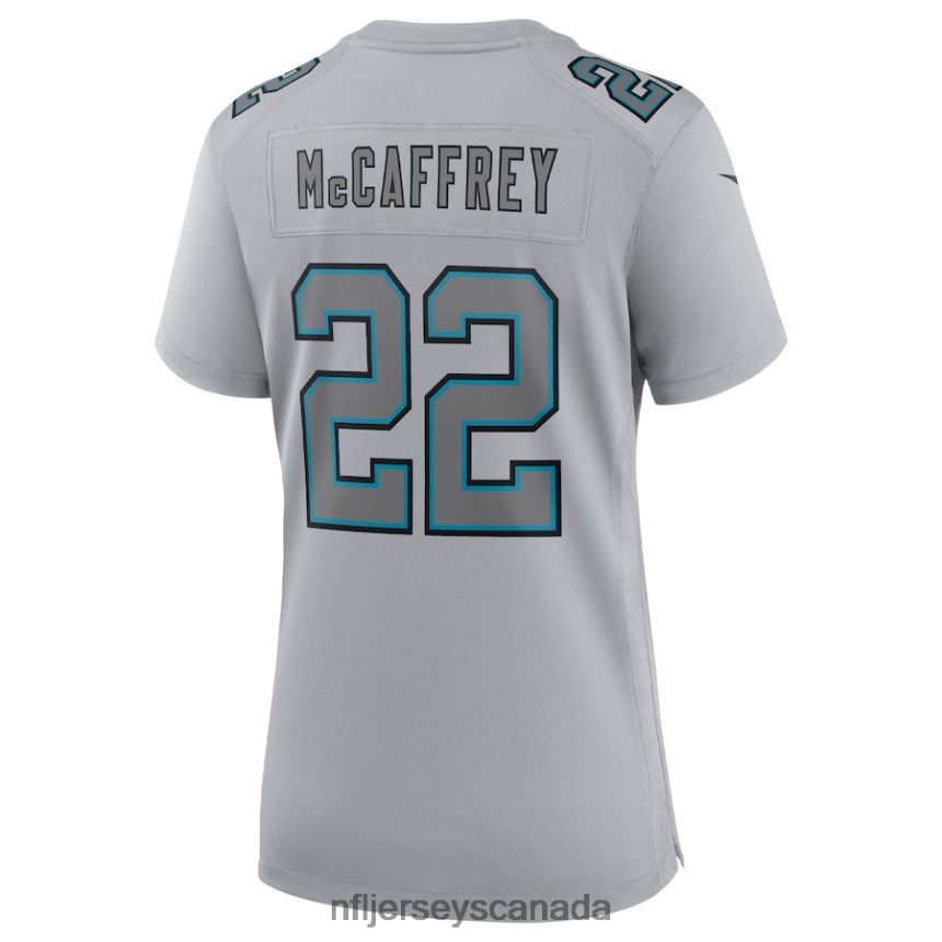 Women Carolina Panthers Christian McCaffrey Nike Gray Atmosphere Fashion Game Jersey Clothing NFL TBXFR62023