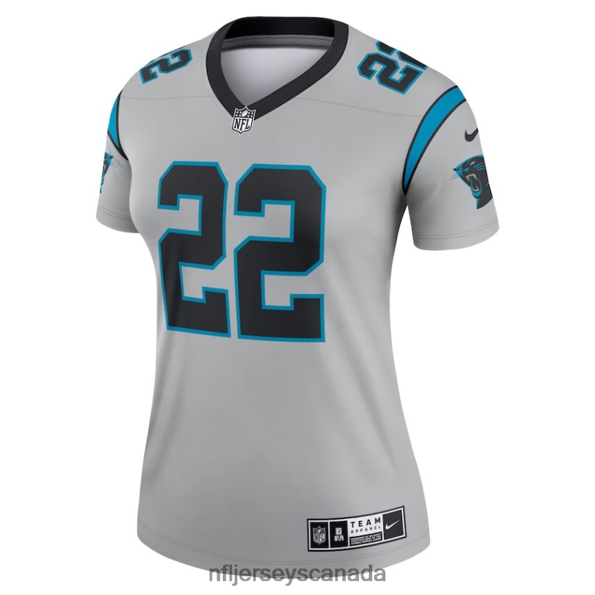 Women Carolina Panthers Christian McCaffrey Nike Silver Inverted Legend Jersey Clothing NFL TBXFR64039