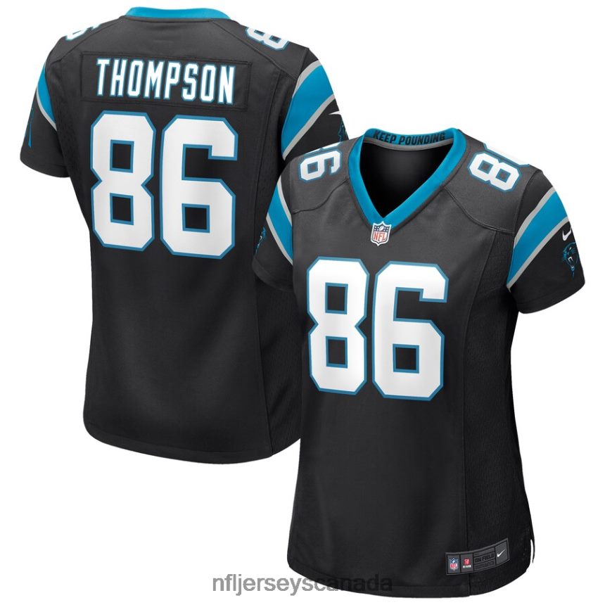Women Carolina Panthers Colin Thompson Nike Black Game Jersey Clothing NFL TBXFR65849