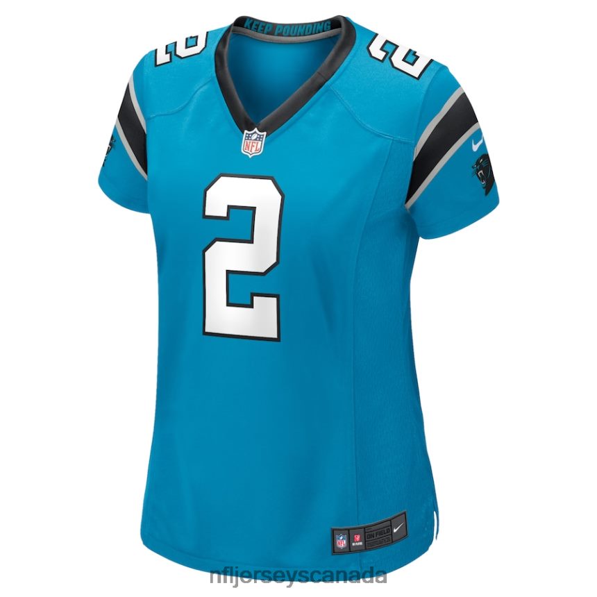 Women Carolina Panthers DJ Moore Nike Blue Game Jersey Clothing NFL TBXFR61332