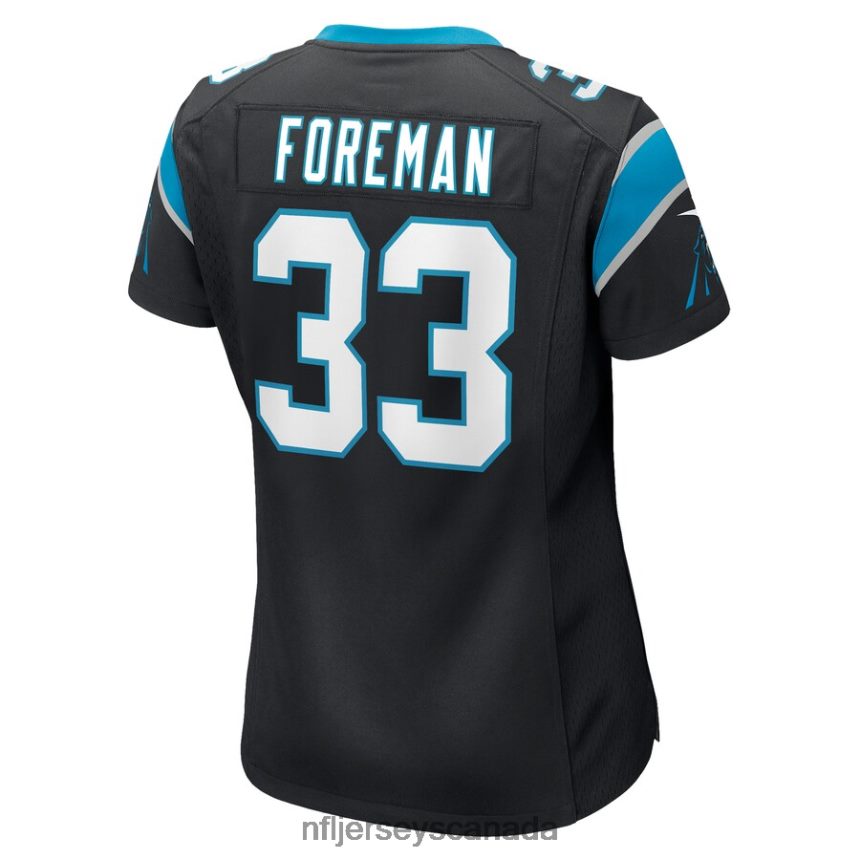 Women Carolina Panthers D\Onta Foreman Nike Black Game Player Jersey Clothing NFL TBXFR64978