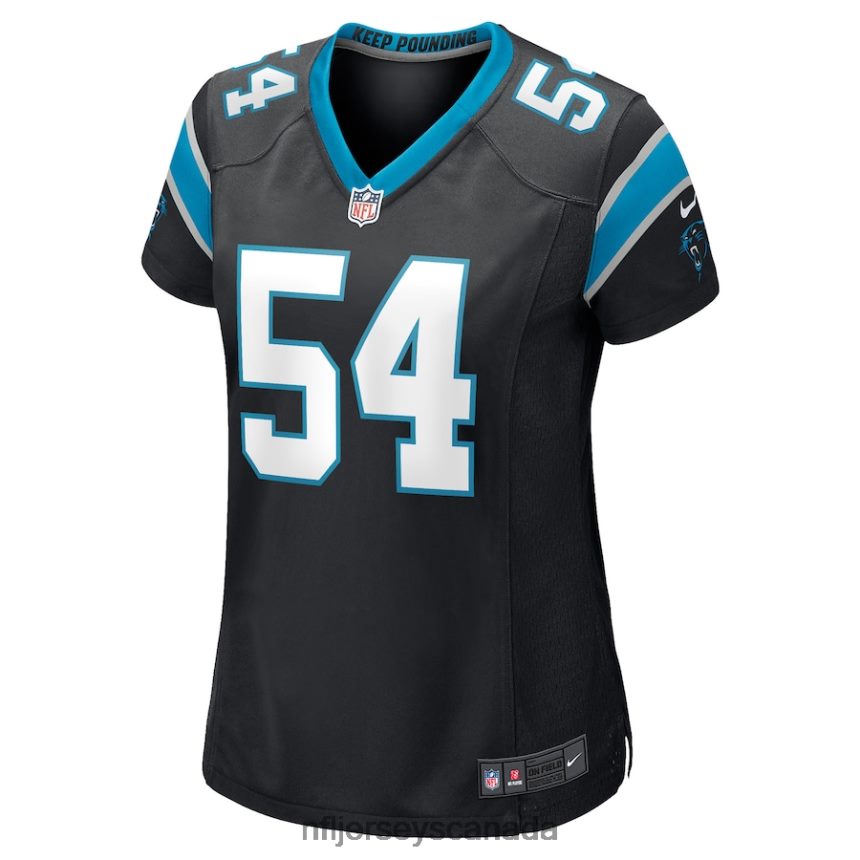Women Carolina Panthers Daviyon Nixon Nike Black Game Player Jersey Clothing NFL TBXFR65445