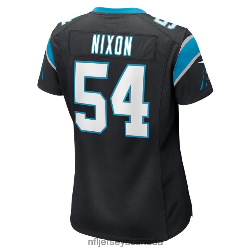 Women Carolina Panthers Daviyon Nixon Nike Black Game Player Jersey Clothing NFL TBXFR65445