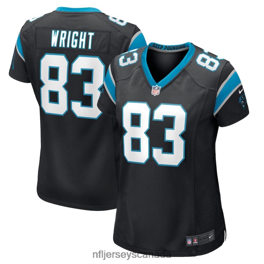 Women Carolina Panthers Derek Wright Nike Black Game Player Jersey Clothing NFL TBXFR65454