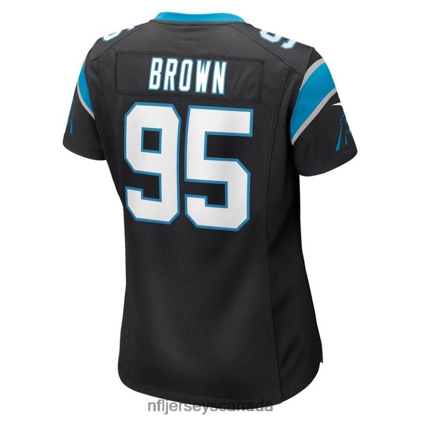 Women Carolina Panthers Derrick Brown Nike Black Game Jersey Clothing NFL TBXFR64664
