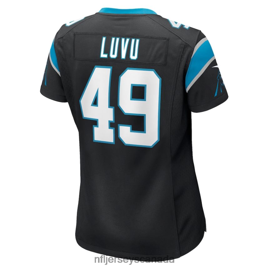 Women Carolina Panthers Frankie Luvu Nike Black Game Jersey Clothing NFL TBXFR63187