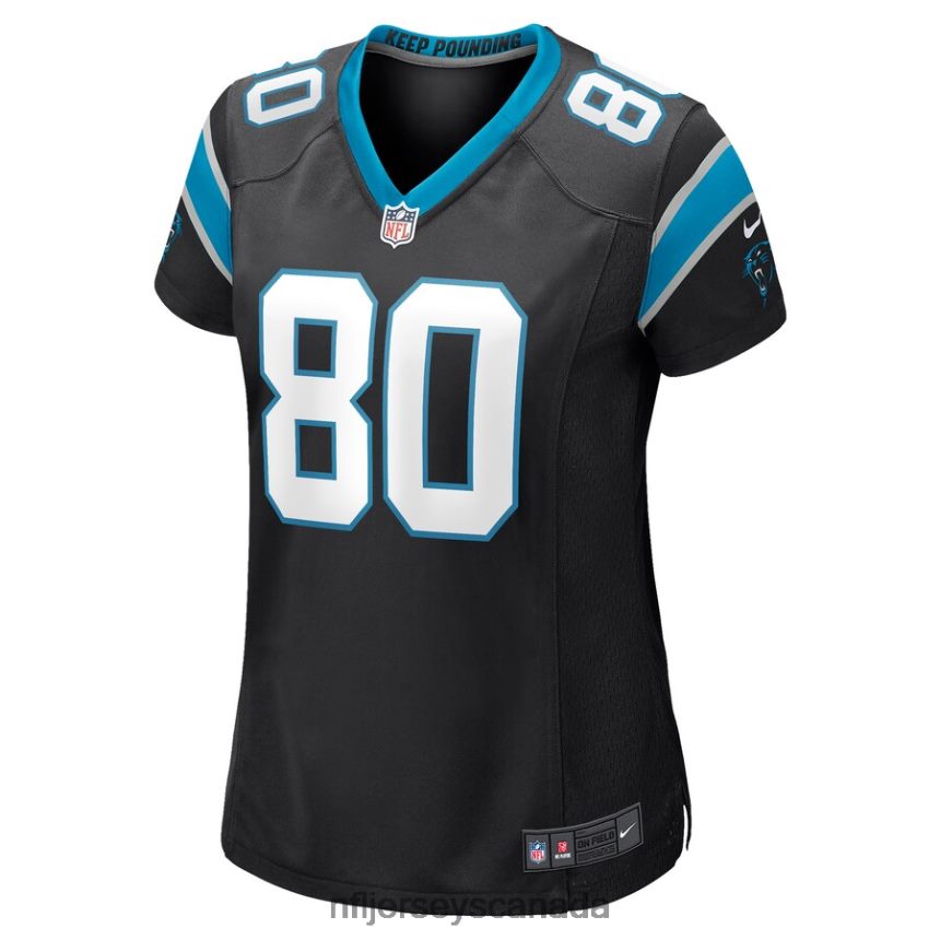 Women Carolina Panthers Ian Thomas Nike Black Game Jersey Clothing NFL TBXFR66939