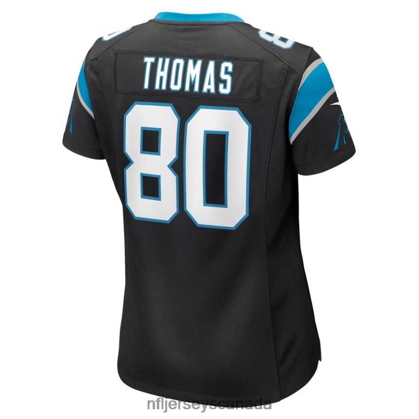 Women Carolina Panthers Ian Thomas Nike Black Game Jersey Clothing NFL TBXFR66939