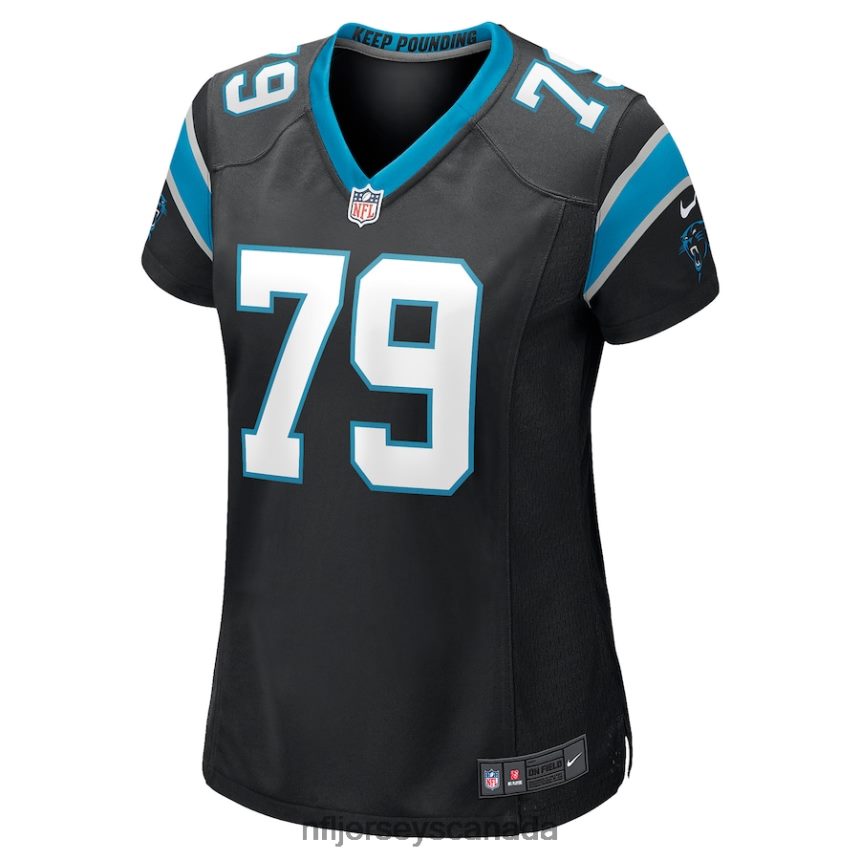 Women Carolina Panthers Ikem Ekwonu Nike Black Player Game Jersey Clothing NFL TBXFR65441