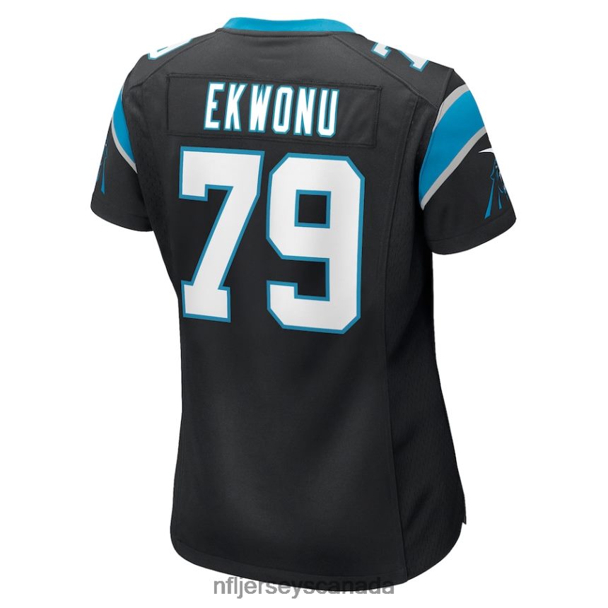 Women Carolina Panthers Ikem Ekwonu Nike Black Player Game Jersey Clothing NFL TBXFR65441