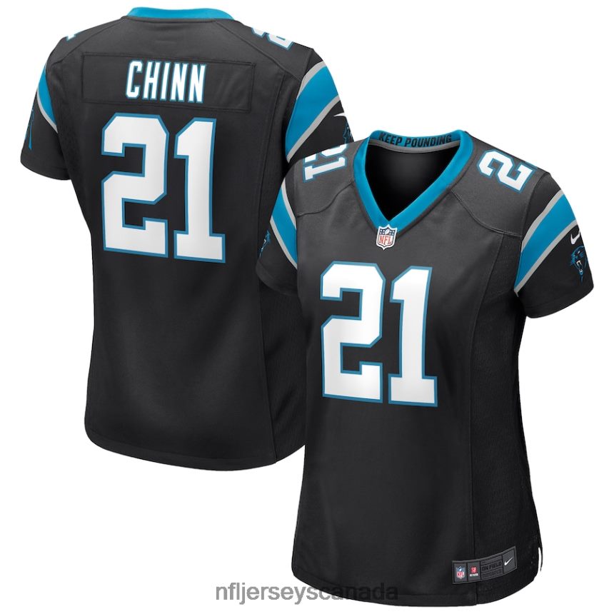 Women Carolina Panthers Jeremy Chinn Nike Black Game Jersey Clothing NFL TBXFR64711