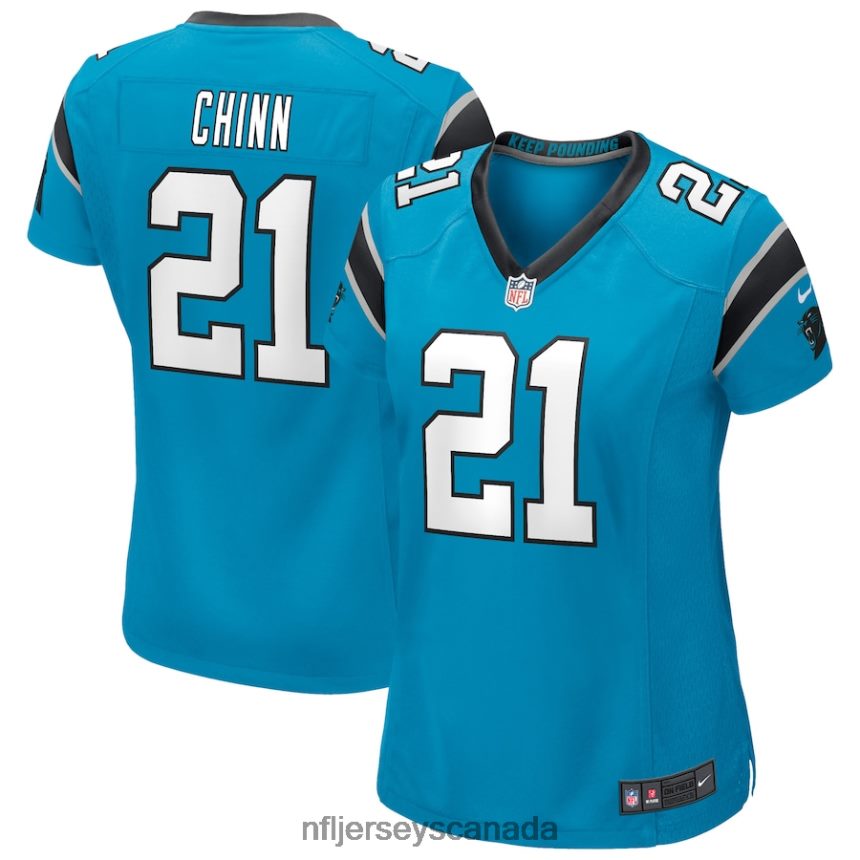 Women Carolina Panthers Jeremy Chinn Nike Blue Game Jersey Clothing NFL TBXFR65332