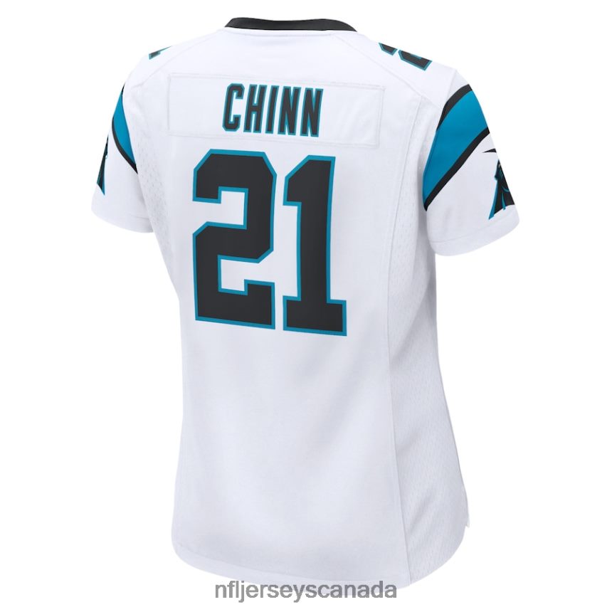 Women Carolina Panthers Jeremy Chinn Nike White Game Jersey Clothing NFL TBXFR63479