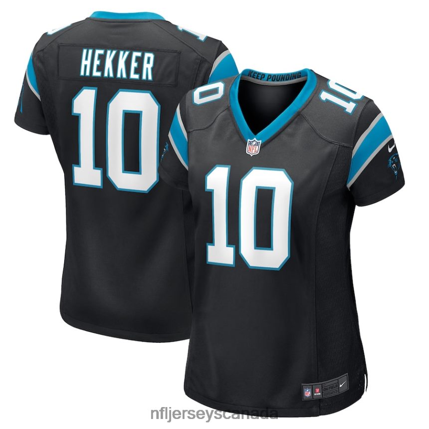 Women Carolina Panthers Johnny Hekker Nike Black Game Player Jersey Clothing NFL TBXFR65480