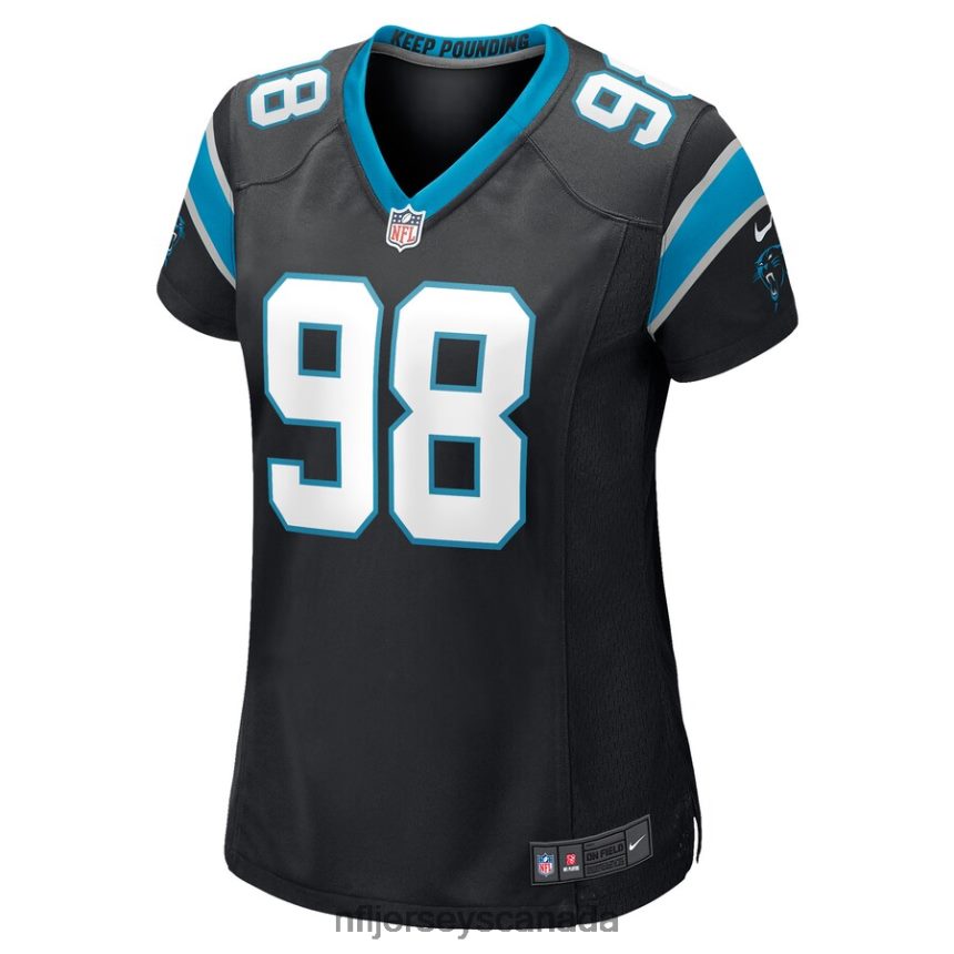 Women Carolina Panthers Marquis Haynes Sr Nike Black Game Player Jersey Clothing NFL TBXFR65485