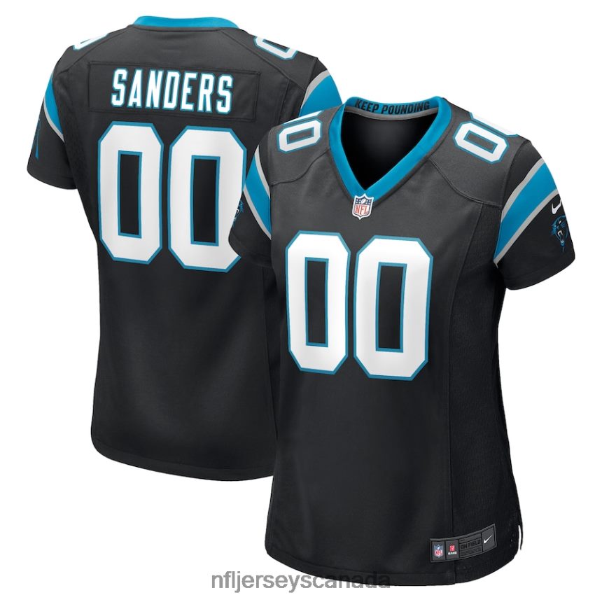 Women Carolina Panthers Miles Sanders Nike Black Nike All Player Jersey Clothing NFL TBXFR63379