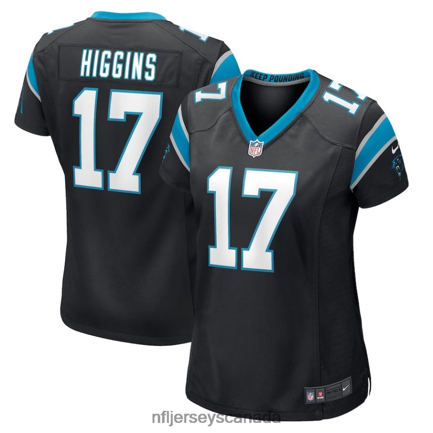 Women Carolina Panthers Rashard Higgins Nike Black Game Player Jersey Clothing NFL TBXFR65482