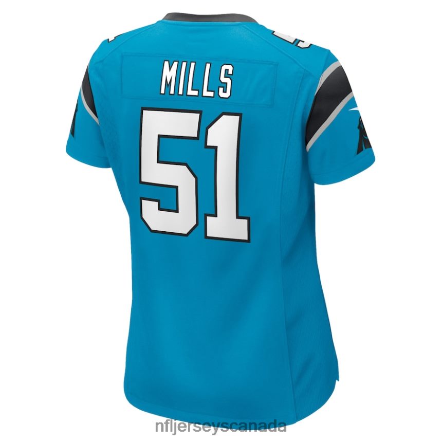 Women Carolina Panthers Sam Mills Nike Blue Retired Player Jersey Clothing NFL TBXFR62996