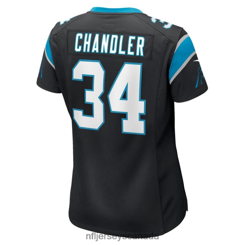 Women Carolina Panthers Sean Chandler Nike Black Game Jersey Clothing NFL TBXFR65453