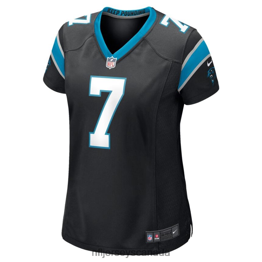 Women Carolina Panthers Steve Beuerlein Nike Black Retired Player Jersey Clothing NFL TBXFR65474